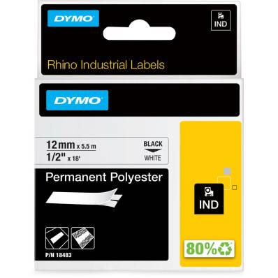 Rillprint ruban D1 compatible pour Dymo 45013, 12 mm, noir sur