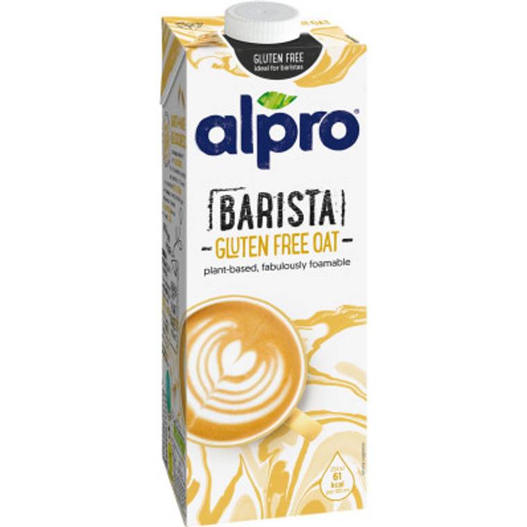 Alpro Barista lait d'avoine sans gluten, 1 l, paquet de 8 pièces