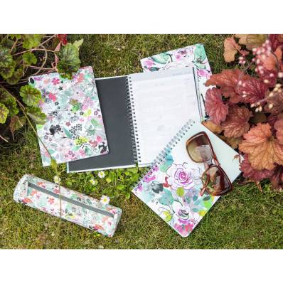 Carnet noir, Cahier en spirale, Carnet rose, Carnet floral