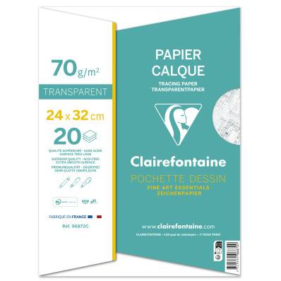 Papier Calque bloc collé 50F A4 70/75g. - Clairefontaine