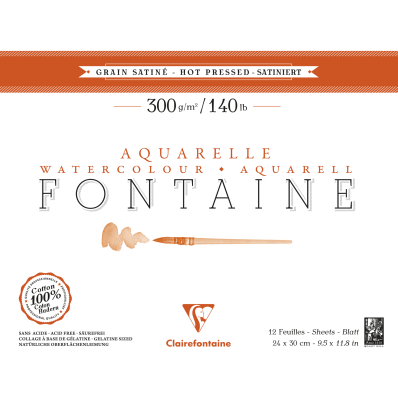 Bloc Fontaine Satiné- 300g 12F 24x30 C1C/ Pc.