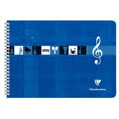 Cahier de musique grand format 24x32 48p séyès/portées Clairefontaine