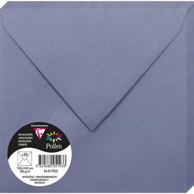 Paquet de 20 enveloppes Pollen 165x165mm 120g/m2/ Pce