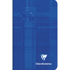 Cahier Magique couverture ardoise double-face effaçable piqué 24x32cm 48  pages grands carreaux (Seyès tricolore) - Bleu sur