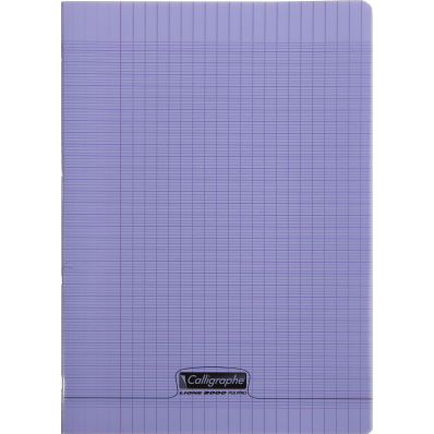 Cahier polypro Calligraphe format A4 21x29,7 96p grands carreaux (séyès) -  violet