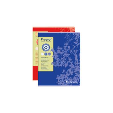 Cahier couverture polypro piqué 17x22cm 96 pages séyès 90 g bleu calligraphe  - La Poste