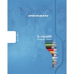 Cahier dessin/croquis Koverbook reliure intégrale enveloppante A4+ 100  pages papier blanc 125 g couverture polypropylène transparent