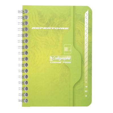 Cahier répertoire spirales A4 180 pages petits carreaux papier 90g