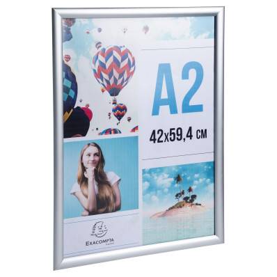 Wand poster lijst A2- aluminium/kristal / 1