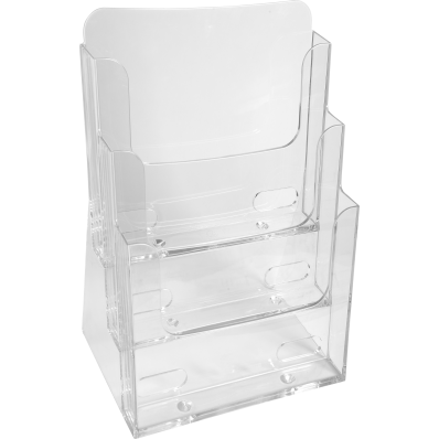 Cube plexiglas A4 --3 compartiments S/ Pce