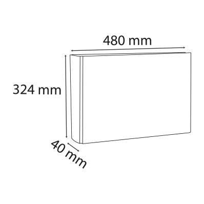 Classeur 4 anneaux en carton plastifié, format A4, dos 4 cm, noir