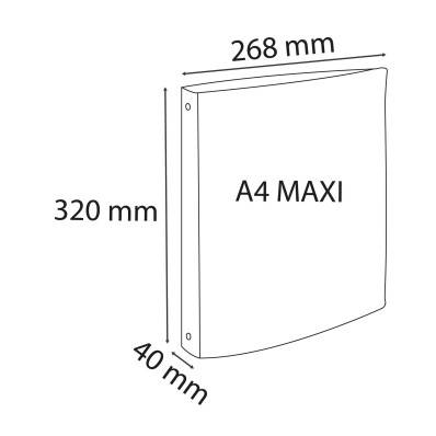 Classeur A4 4 anneaux 30 mm Propyglass – Viquel