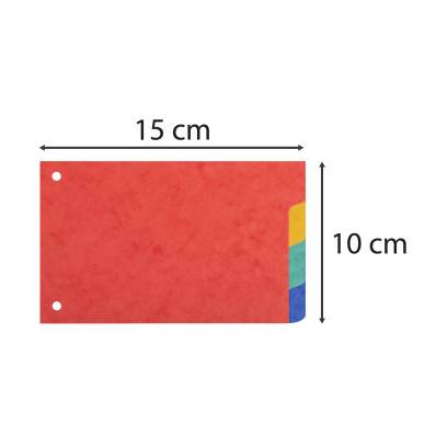 Intercalaires pour fiches bristol carte lustrée 225g/m2 4 positions -  100x150mm/ Pce