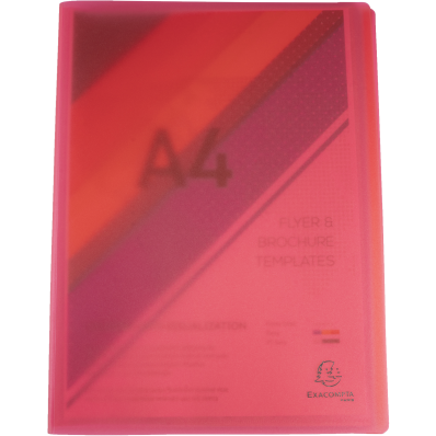 Protège-documents couverture carte semi rigide Teksto 40 vues - A4 -  Couleurs assorties sur