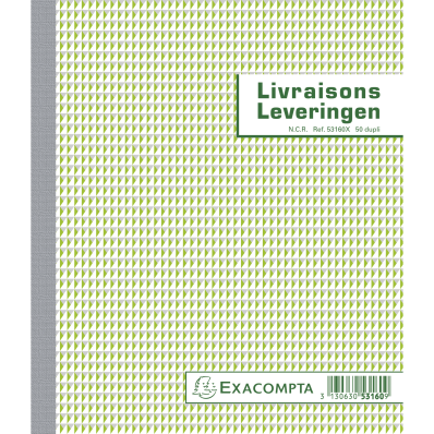 Exacompta facturier, ft 29,7x21 cm, bilingue, dupli (50 x 2 feuilles)