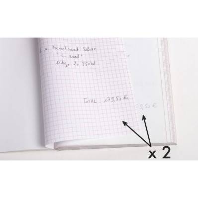 Carnet de facture Manifold Exacompta autocopiant 10,5 x 13,5 cm 50 pages  double exemplaires