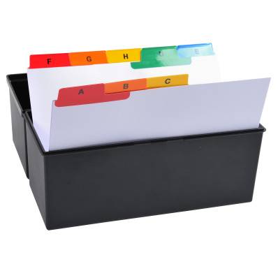 Intercalaires pour boite à fiches, imprimés de A à Z carte blanche