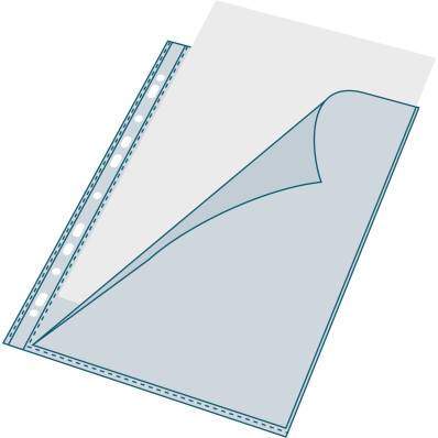 Exacompta - Etui carton de 100 pochettes perforées polypropylène lisse  6/100e - A4 - Cristal