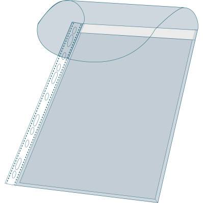 Pochette A4 transparente épaisse perforée à soufflet 10 pochettes