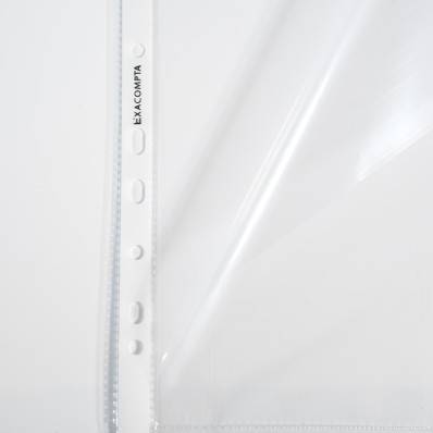 Exacompta - Sachet de 50 pochettes perforées polypropylène lisse 6/100e - A4  - Cristal