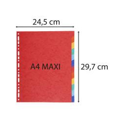 Exacompta - Intercalaires imprimés alphabétiques PP recyclé gris - AZ 20  positions - A4 Maxi - Gris
