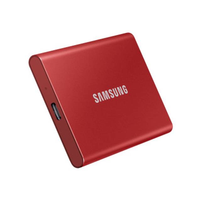 SAMSUNG Portable SSD T7 1To External USB 3.2 Gen 2 metallic red BE 2 (P)
