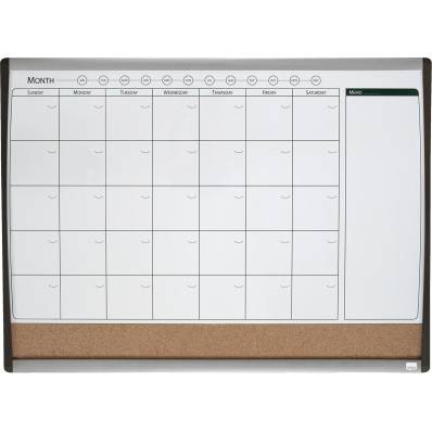 Tableau de planning mensuel et annuel - blanc inscriptible aimanté