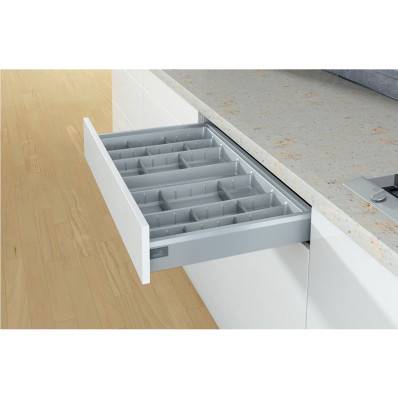 Range-couverts OrgaTray 570 argent pour tiroir ArciTech hauteur 94mm,  profondeur 500mm et largeur de meuble 400mm / pce