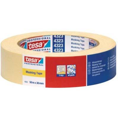 Rouleau masking tape Tesa 4323 jaune clair 50mm / pce