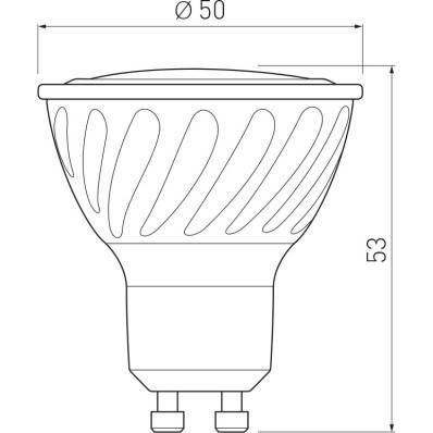 Ampoule LED GU10 verre mat 120° blanc chaud 3000K 6W 440 lm / pce