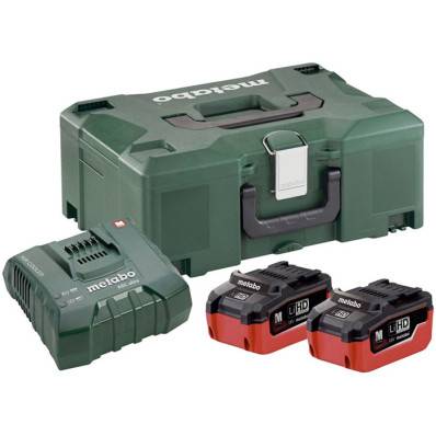 Set de 2 accus 8 Ah Metabo LiHD avec chargeur et coffret pce