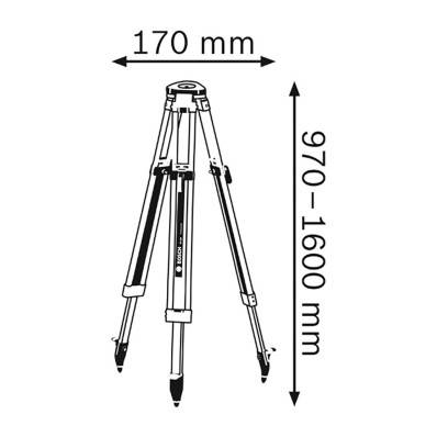 Tr pied Bosch l ger 160cm BT 160 pce