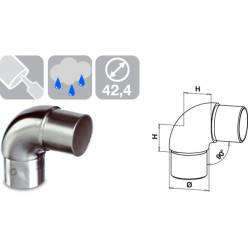 Finition embout plat Ø42,4mm INOX316 pour rampes en bois