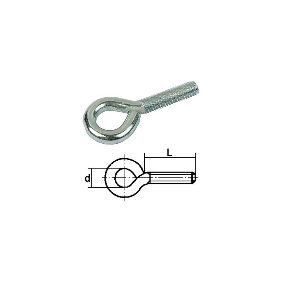 Metrisch Schroefoog In Verzinkt Staal M 4 X 30 Mm 100pce