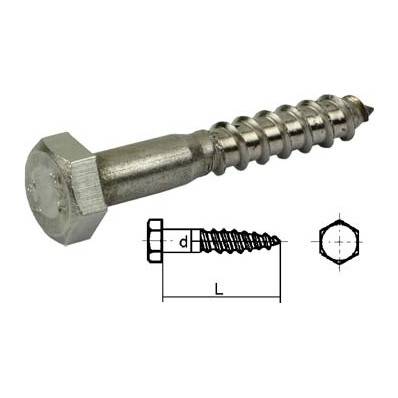 Vis à tête fraisée bois 8 x 60 mm torx en inox 304