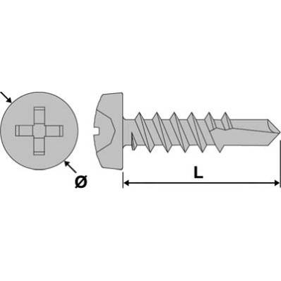Vis de fixation renfort autoforante à tête fraisée 2532 pour