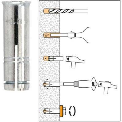 Cheville Spit GRIP L M 12 x 50 zingu e pce