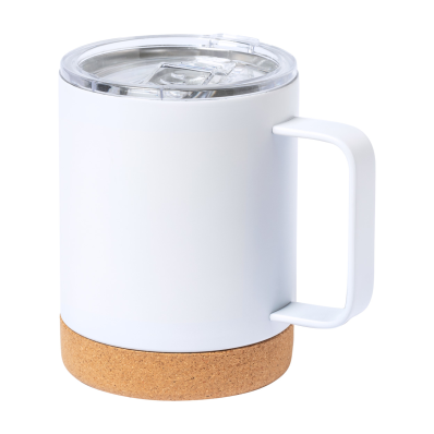Mug isotherme en acier inoxydable 0,3 litre, anse en plastique