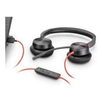 HP Poly Blackwire 3220 Stereo USB-C Headset +USB-C/A Adapter