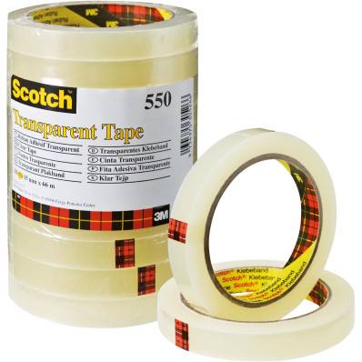 Scotch® ruban adhésif 550, ft 15 mm x 66 m, paquet de 10 rouleaux